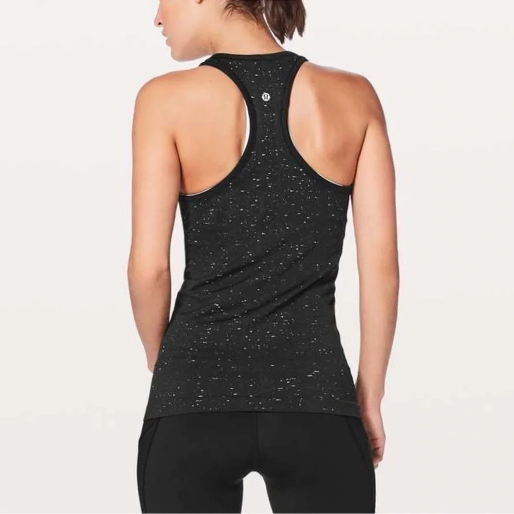 Lululemon Swiftly Tech Racerback Tank Black/White Speckle SZ 6 NWOT Condition - Picture 3 of 10